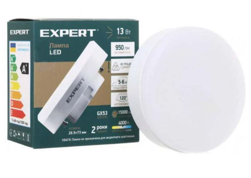 Лампа LED Expert GX53 13W 4000K